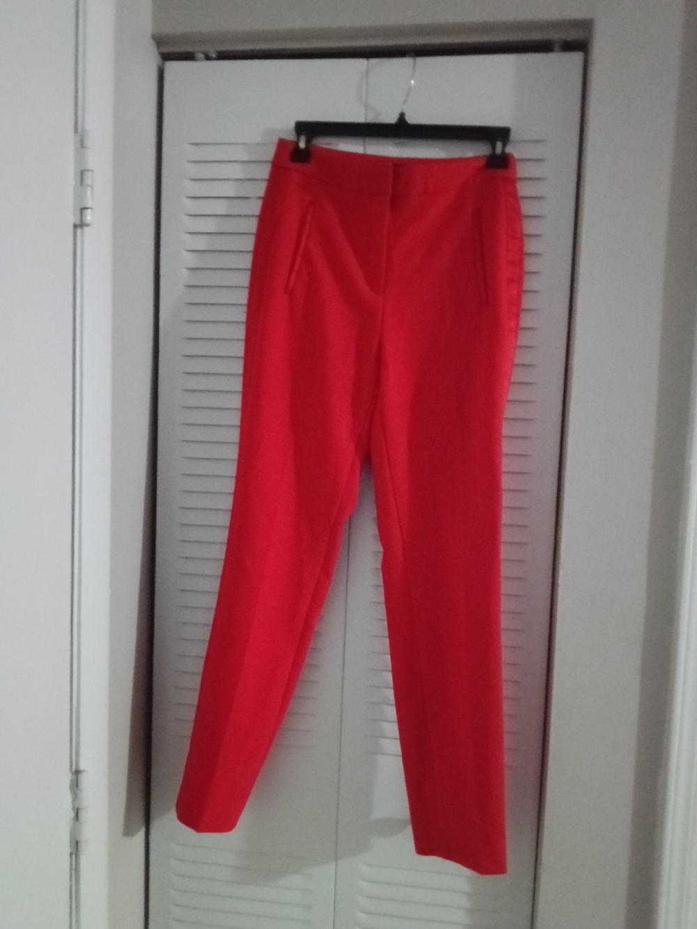 Zara Bright Red Tailored Slim Trousers